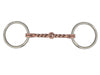 AJ Tack Loose Ring Sweet Iron Twisted Copper Snaffle Bit - Mini/Pony