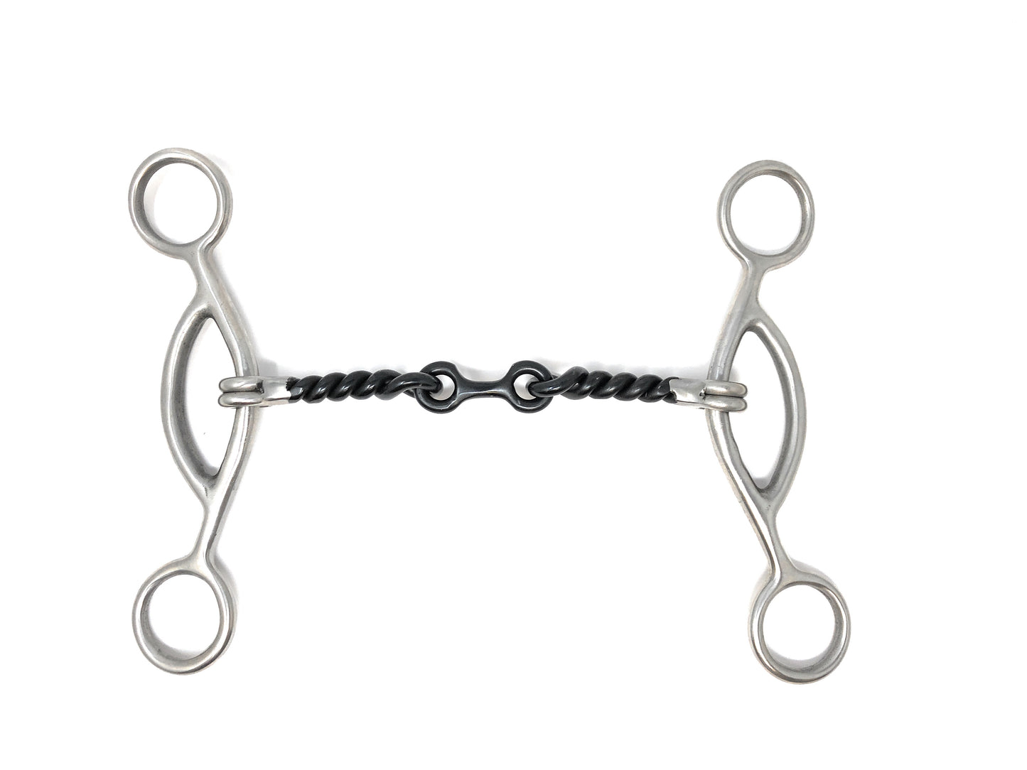 AJ Tack American Sliding Gag Bit Three Piece Dog Bone Snaffle