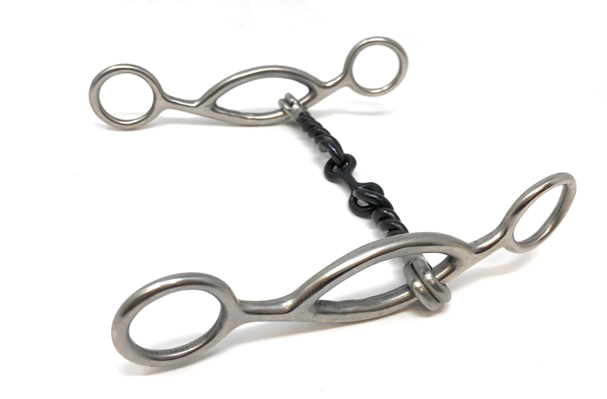 AJ Tack American Sliding Gag Bit Three Piece Dog Bone Snaffle