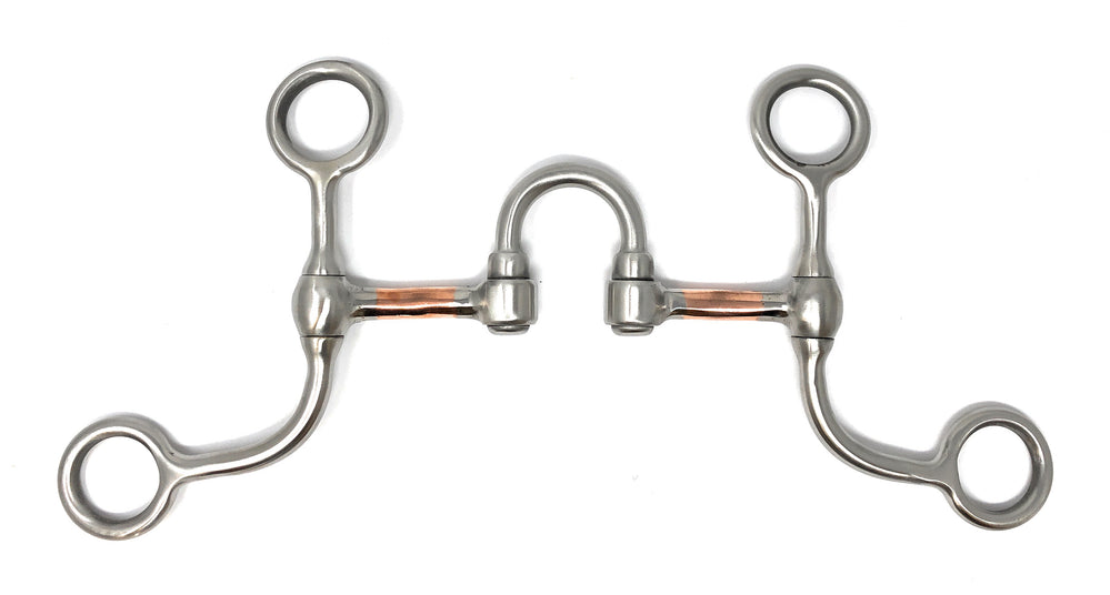 AJ Tack Argentine Stainless Steel Short Shank Correction Bit with Copper Bars