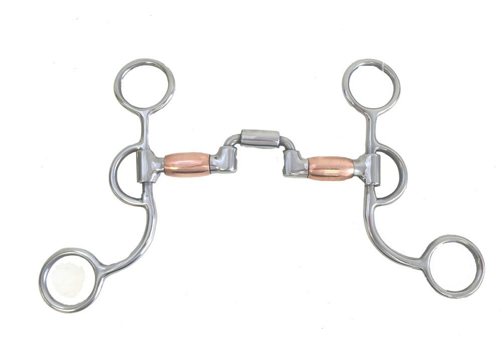 AJ Tack Argentine Short Shank Correction Bit with Copper Rollers