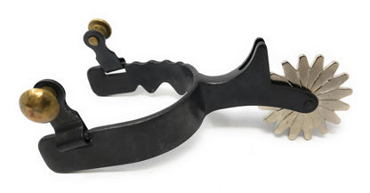 AJ Tack Antique Brown Hearts Spurs - Youth