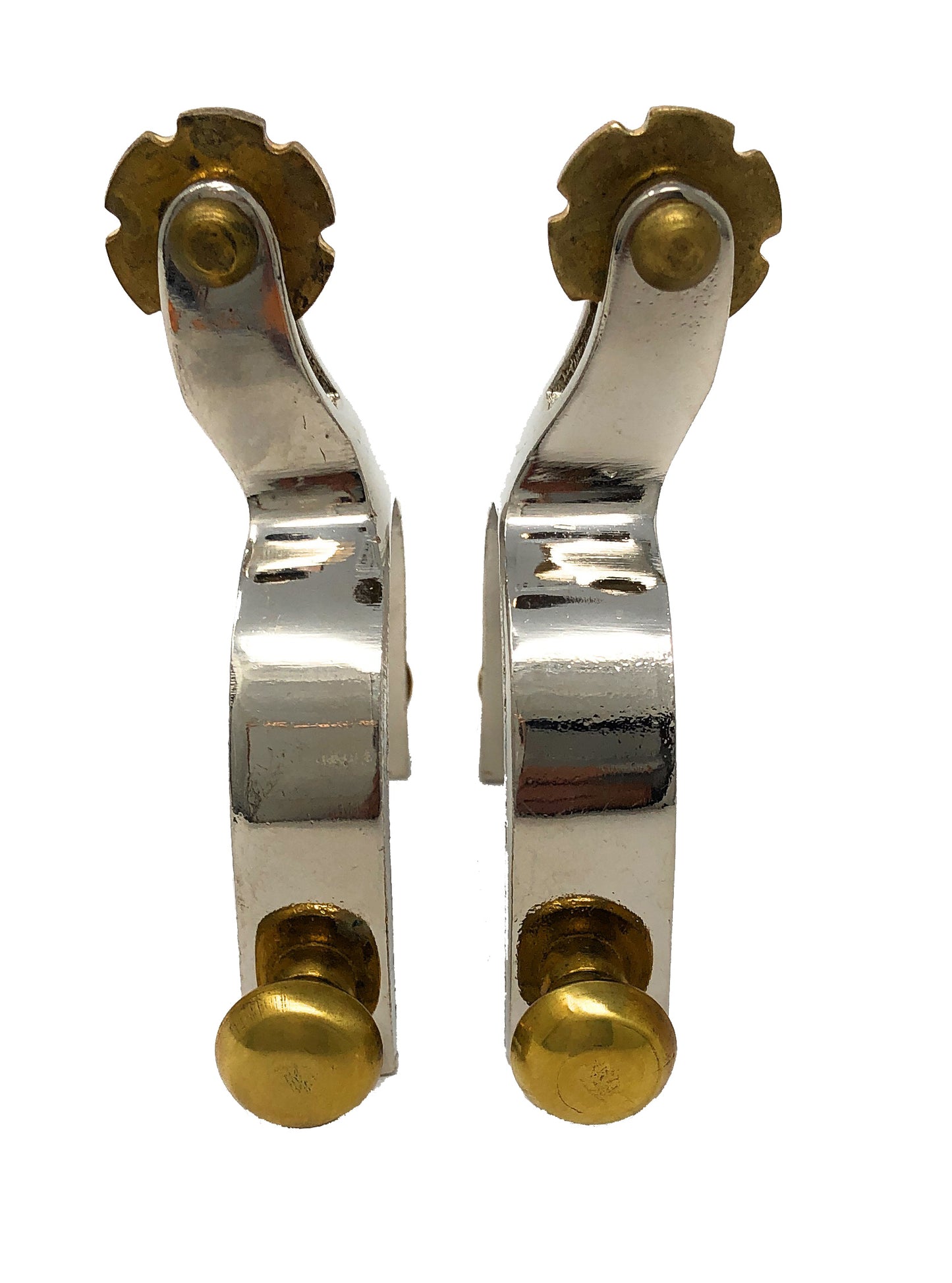 AJ Tack Baby Toddler Western Outfit Boot Nickle Plated Spurs Brass Button Rosebud Rowel