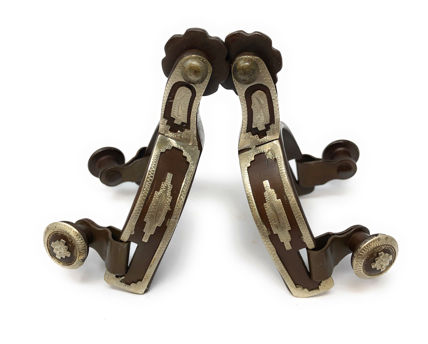 AJ Tack Infant Antique Brown Southwest Spurs