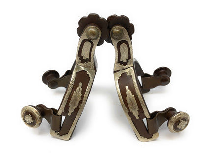 AJ Tack Infant Antique Brown Southwest Spurs