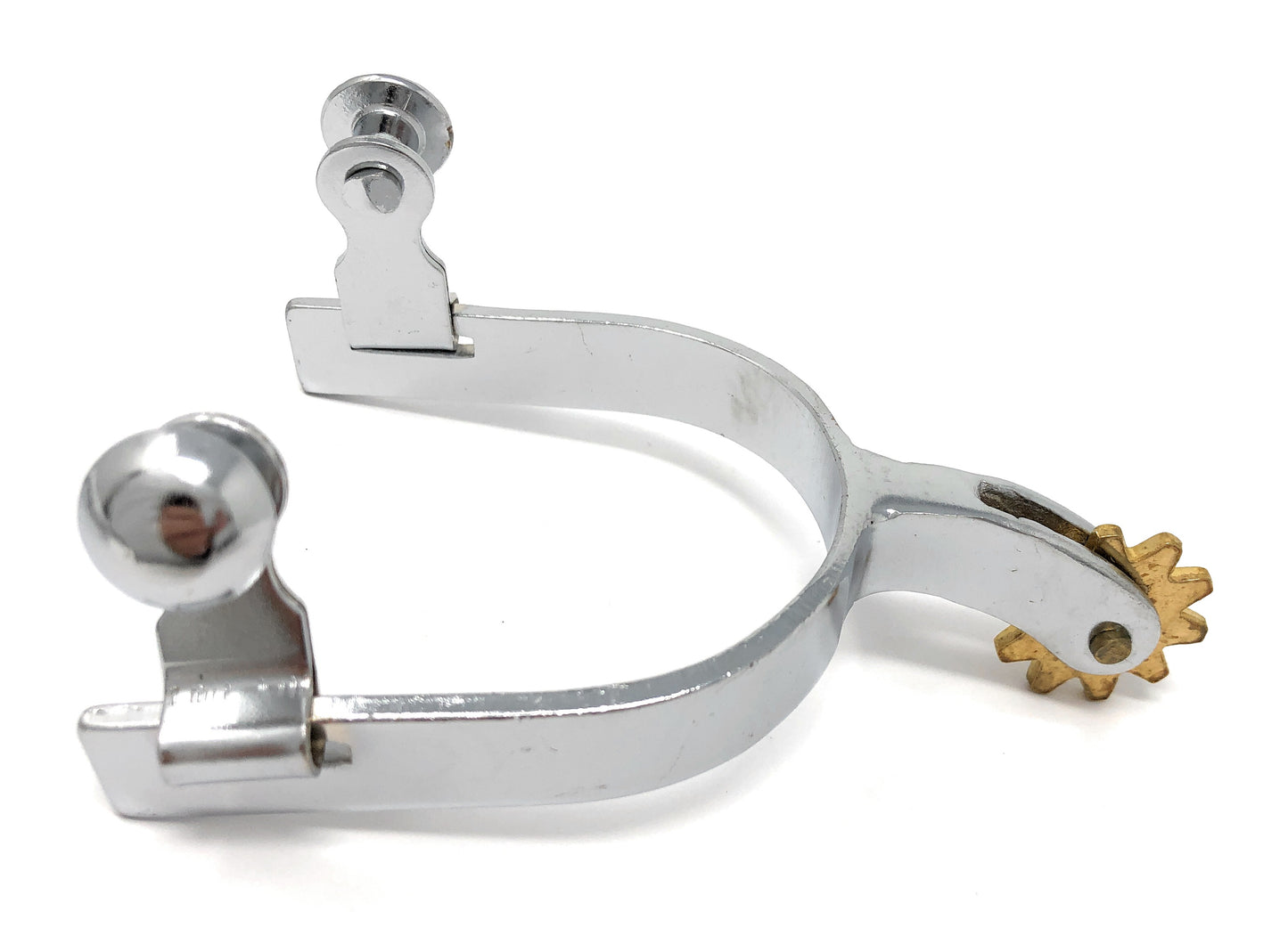 AJ Tack Chrome Steel Engraved Spurs - Youth