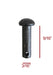 9/16" black steel spur pin for 6 Point Rosebud Rowel Package