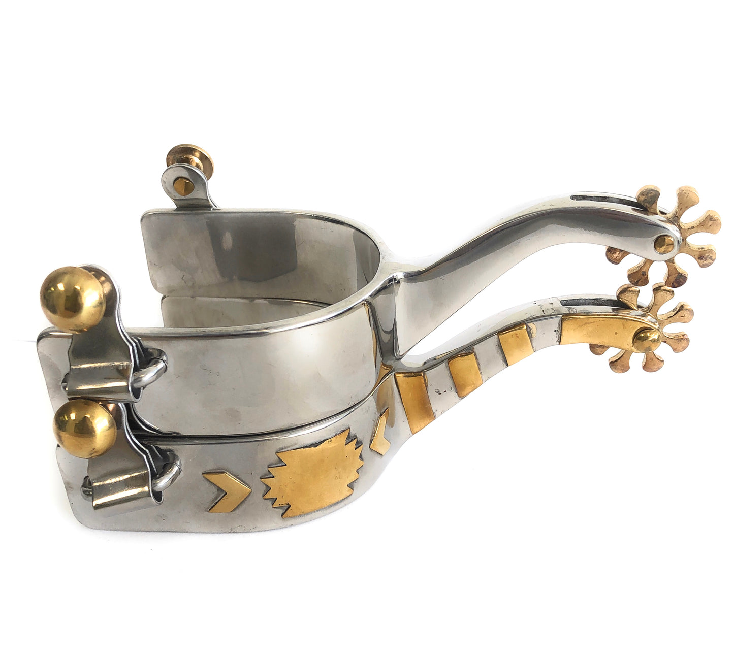 AJ Tack Stainless Steel Offset Southwest Spurs - Mens