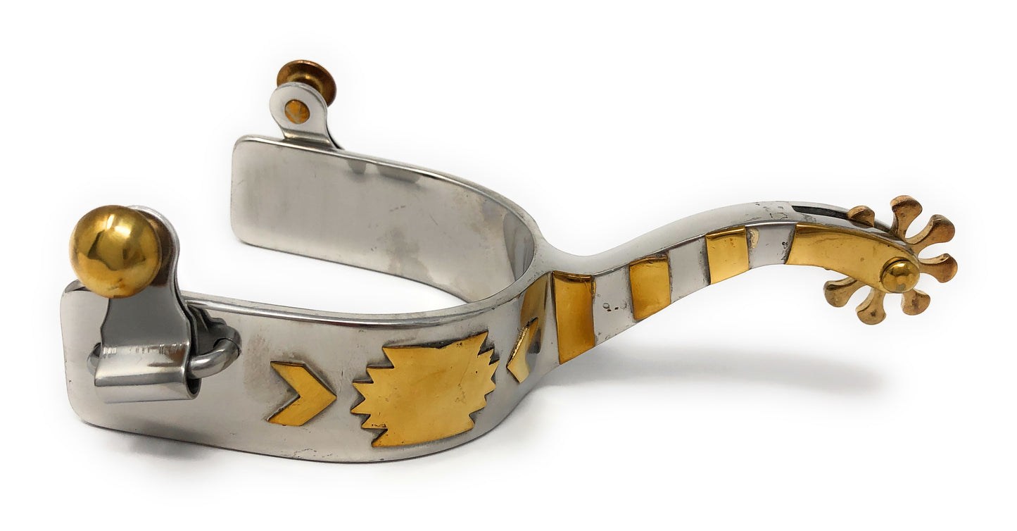 AJ Tack Stainless Steel Offset Southwest Spurs - Mens