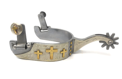 AJ Tack Sweet Iron Triple Cross Spurs - Mens