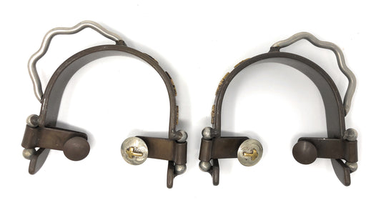 AJ Tack Antique Brown Three Cross Bumper Spurs - Mens