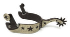 AJ Tack Antique Brown Stars Cutout Spurs - Youth