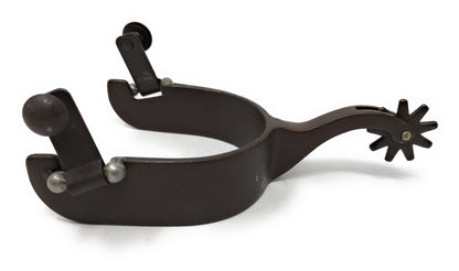 AJ Tack Antique Brown Stars Cutout Spurs - Youth