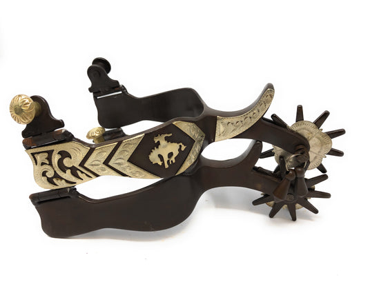 AJ Tack Bucking Bronc Engraved Spurs - Mens