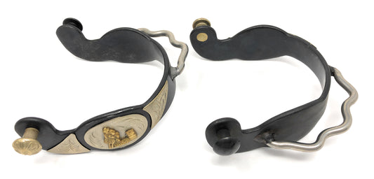 AJ Tack Antique Brown Barrel Racer Bumper Spurs - Mens