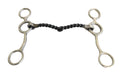 AJ Tack Jr Cow Horse Sliding Gag Horse Bit 5" Curved Sweet Iron Twisted Wire Snaffle