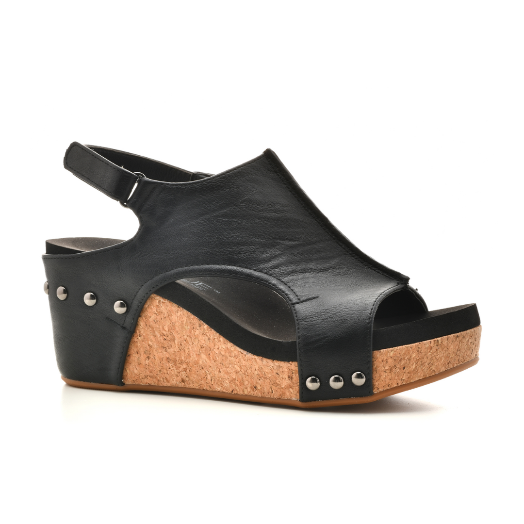 Corkys Carley Wedge Sandal - Black