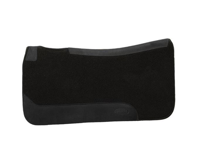 Contoured Single Weave Wool Blend Felt Saddle Pad Black