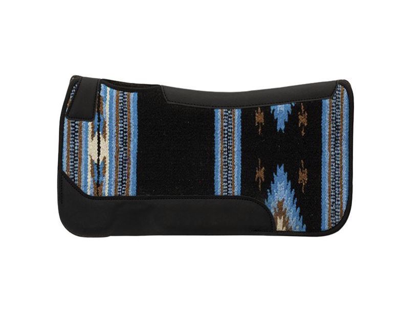 Weaver Contoured Single Weave Wool Blend Felt Saddle Pad Black Blue