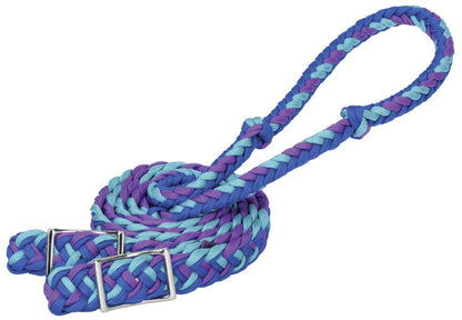 Weaver Leather Braided Nylon Barrel Rein in hurricane blue