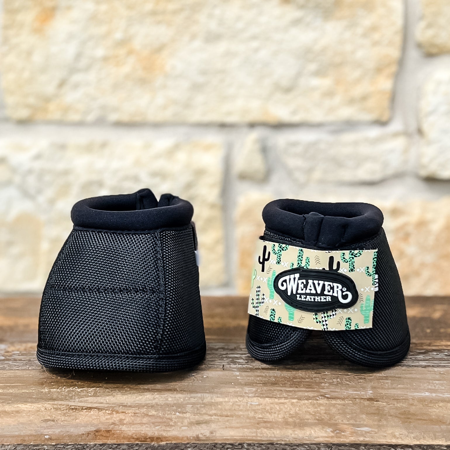 Weaver Leather No Turn Bell Boots Black Cactus