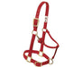Weaver Original Adjustable Chin and Throat Snap Halter - Large Horse Red