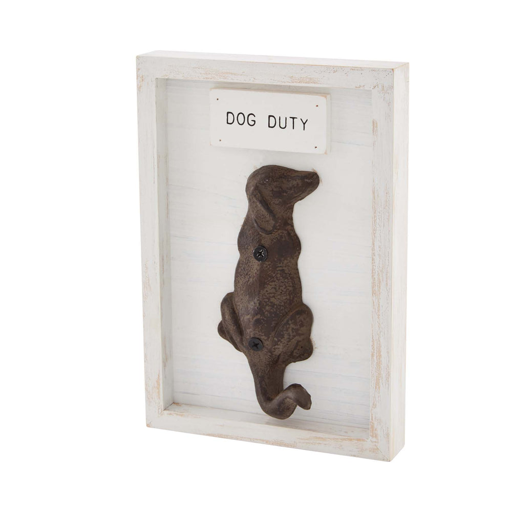 Mud Pie Shadow Box Dog Hooks Dog Duty