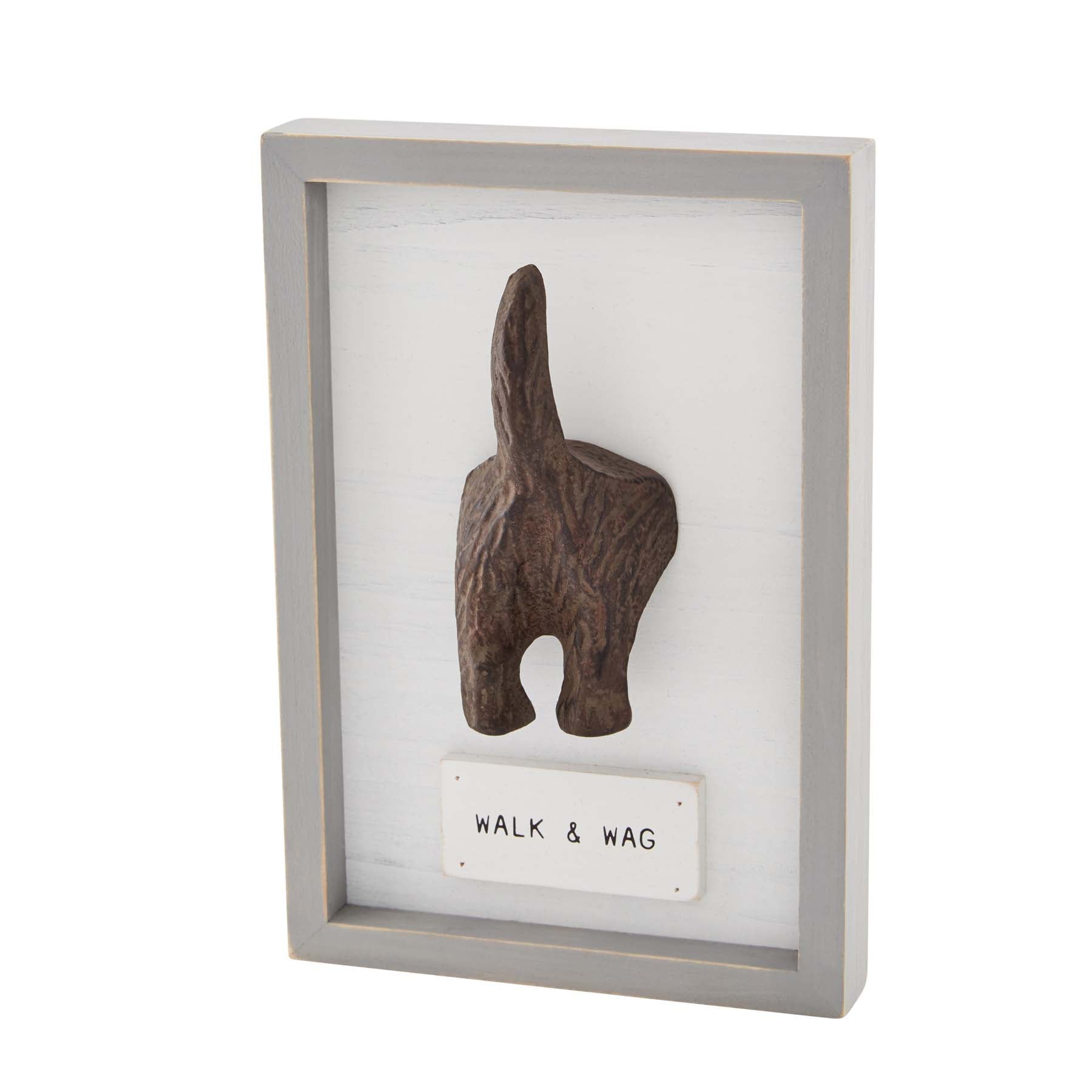 Mud Pie Shadow Box Dog Hooks Walk & Wag