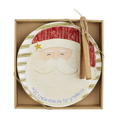 Mud Pie Santa Cookie Plate Set