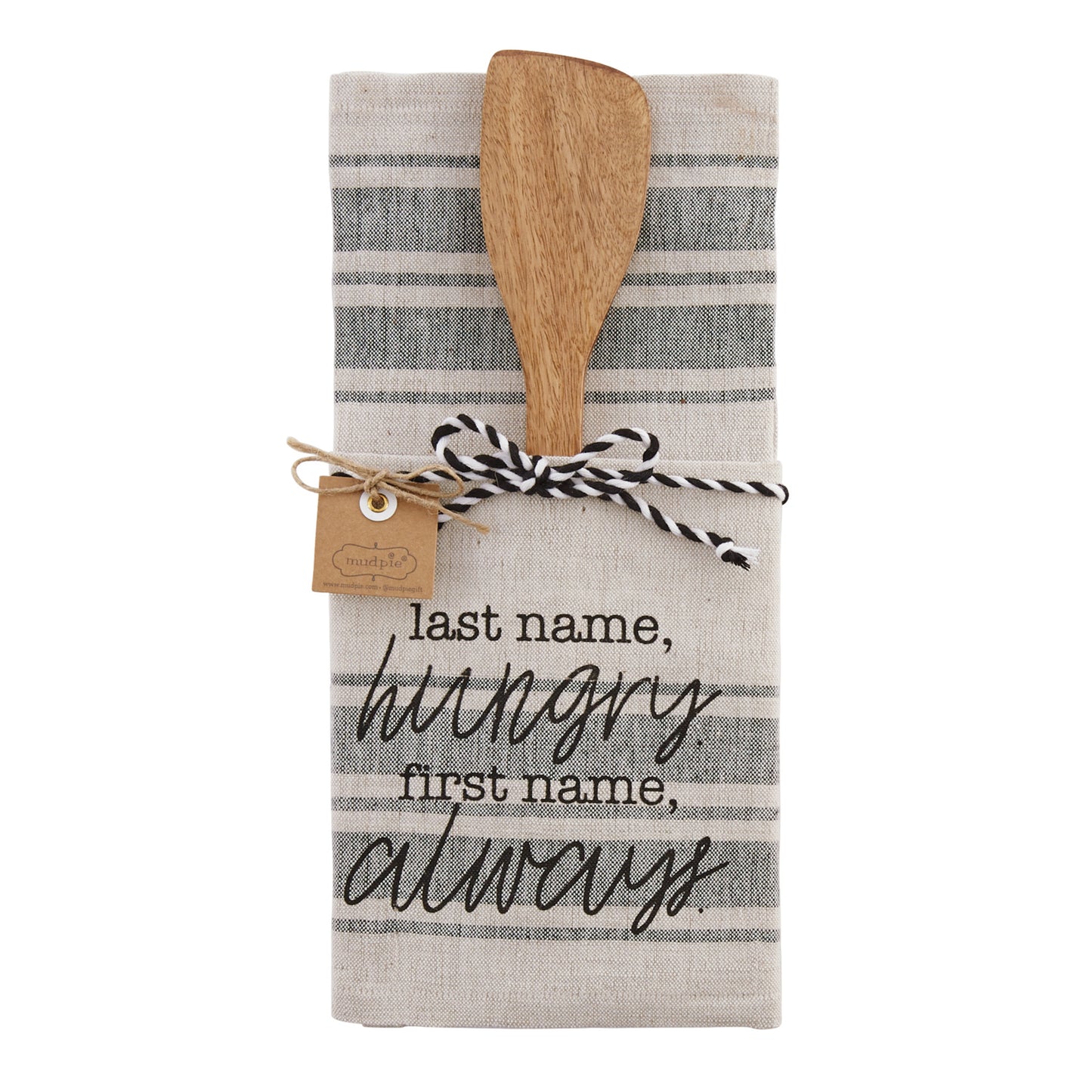 Mud Pie Kitchen Dish Towel & Utensil Set Last Name