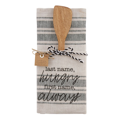 Mud Pie Kitchen Dish Towel & Utensil Set Last Name