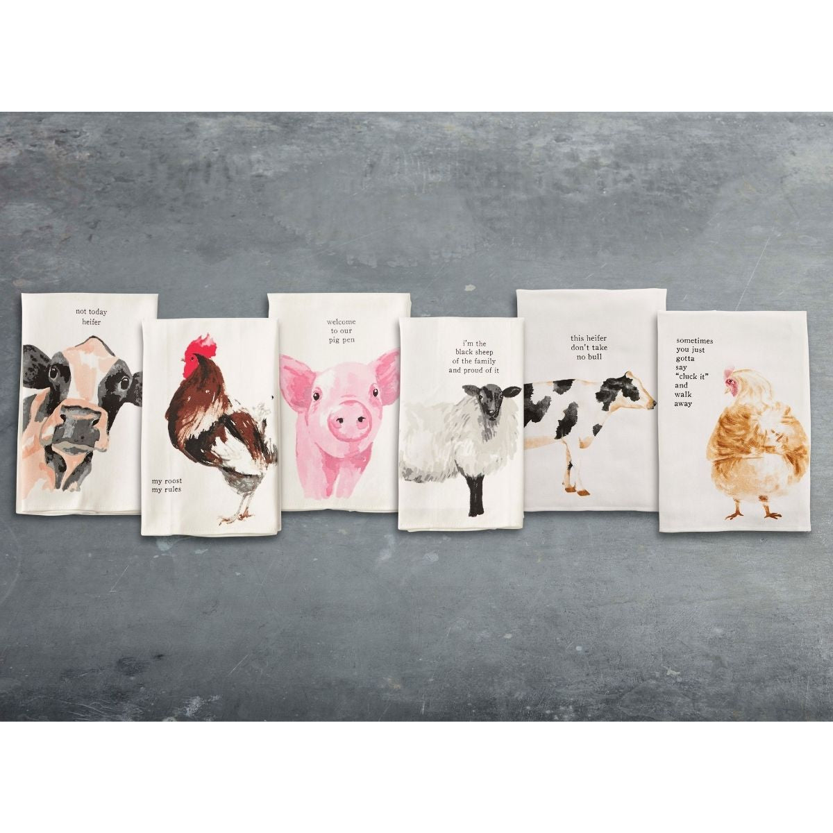 Mud Pie Farm Animal Hand Towels