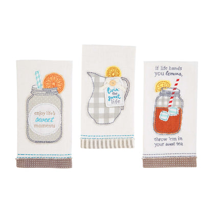 Mud Pie Sweet Tea Applique Towels