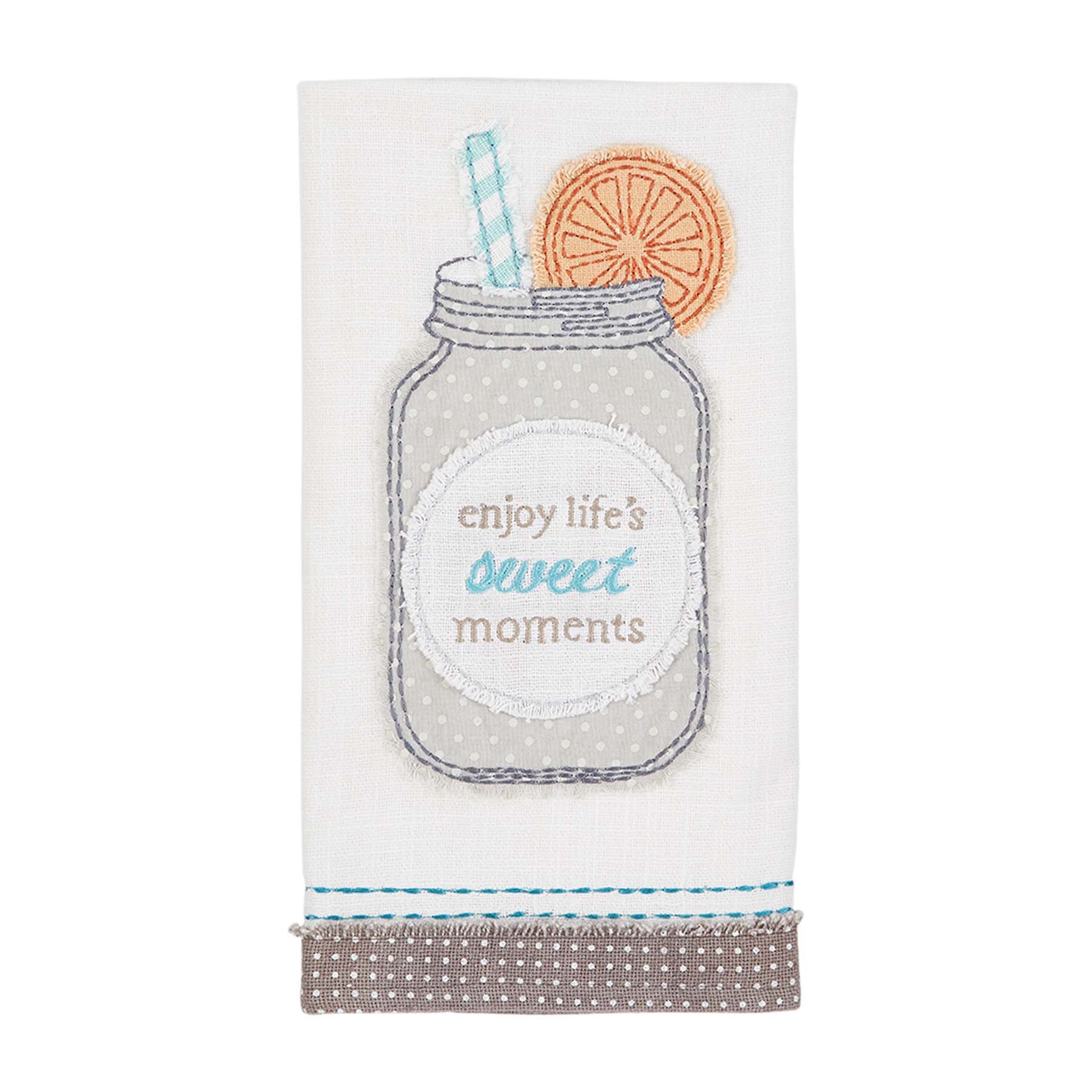 Mud Pie Sweet Tea Applique Towels Enjoy Life