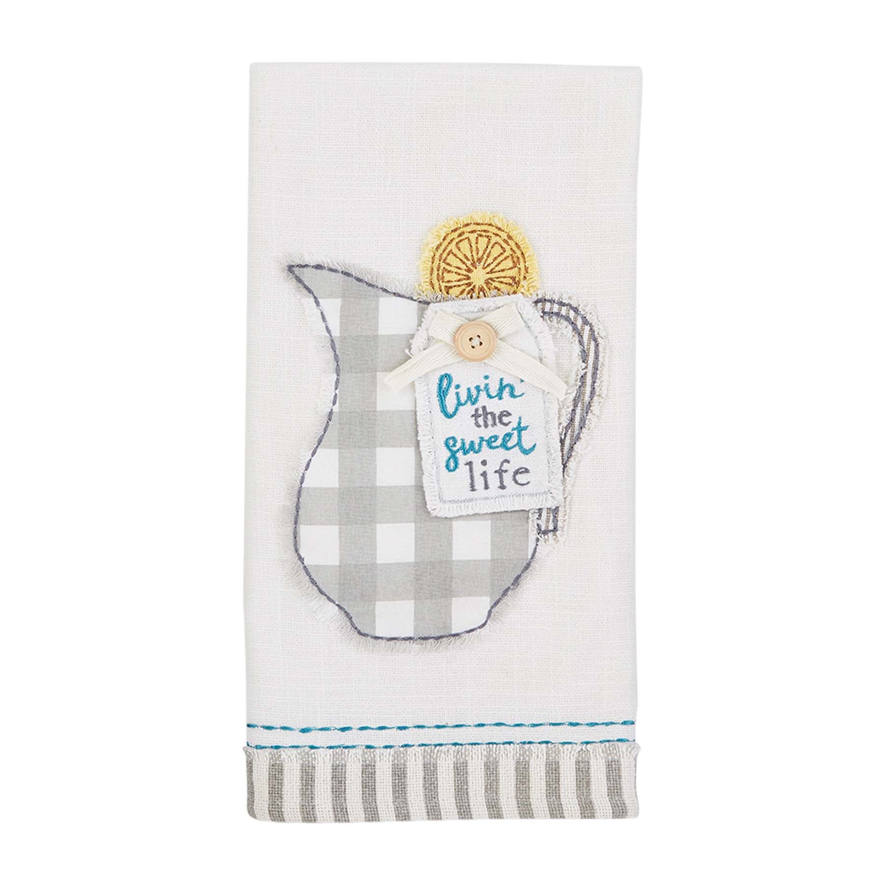Mud Pie Sweet Tea Applique Towels Livin' The Sweet Life
