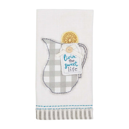 Mud Pie Sweet Tea Applique Towels Livin' The Sweet Life