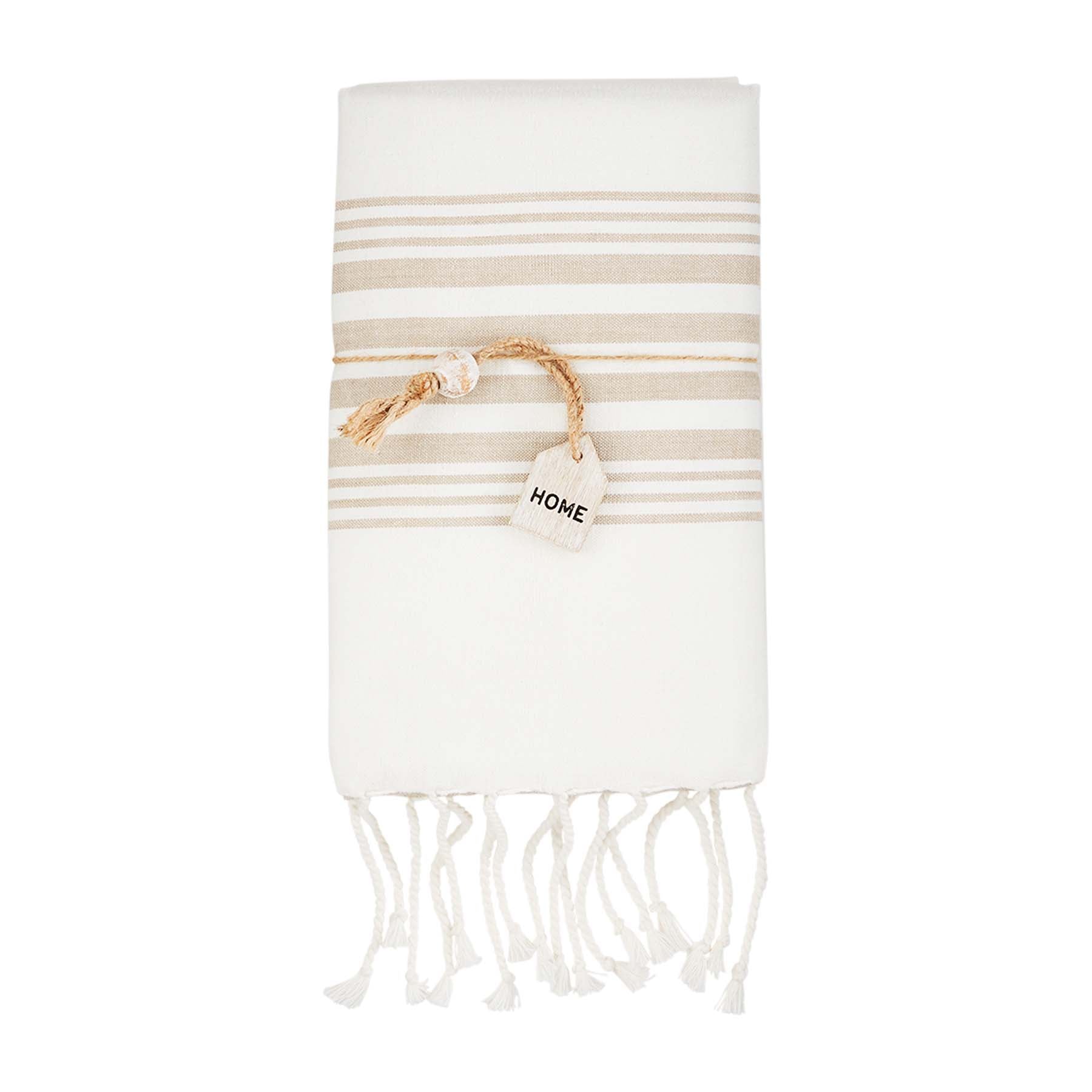 Mud Pie Turkish Towel Set Taupe