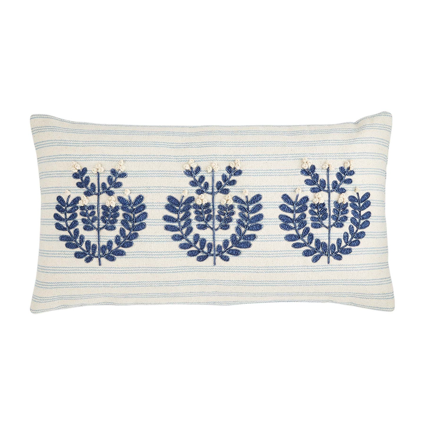 Mud Pie Blue & Tan Applique Pillows