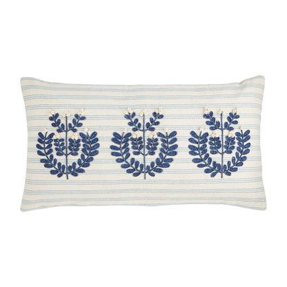 Mud Pie Blue & Tan Applique Pillows