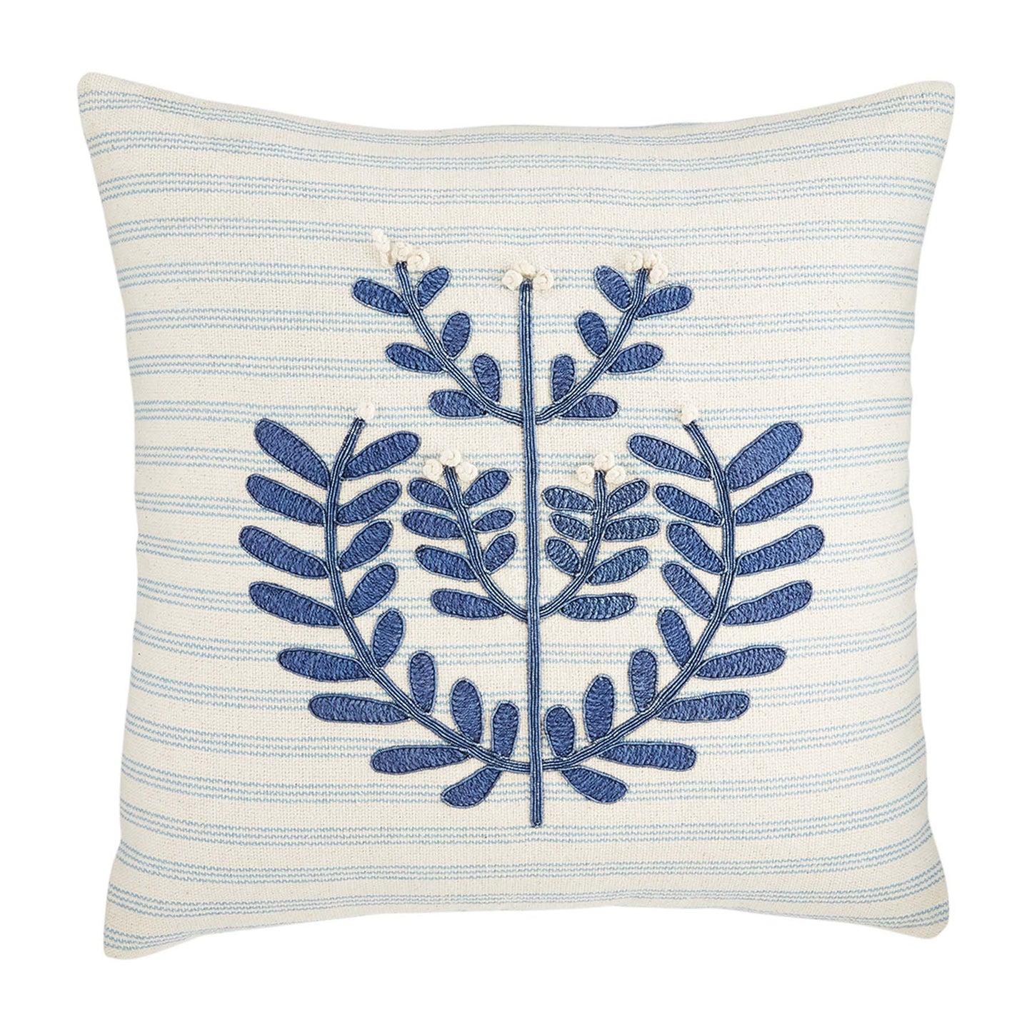 Mud Pie Blue & Tan Applique Pillows