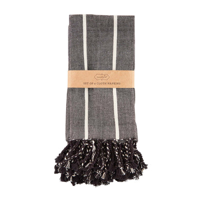 Mud Pie Turkish Towel Set Black