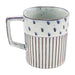 Dot ribbed reactive mug with blue accents