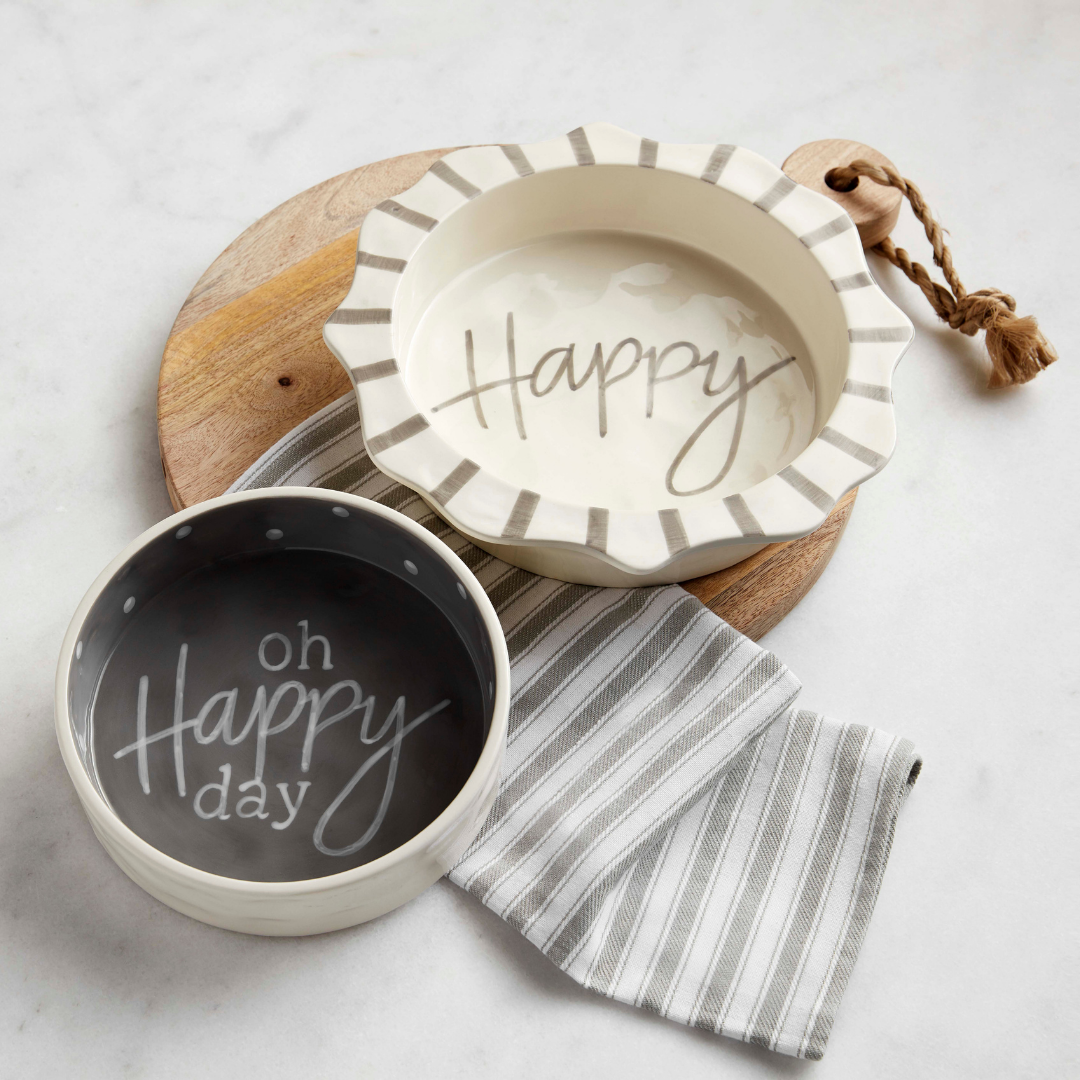 Mud Pie Oh Happy Day Nested Casserole Set