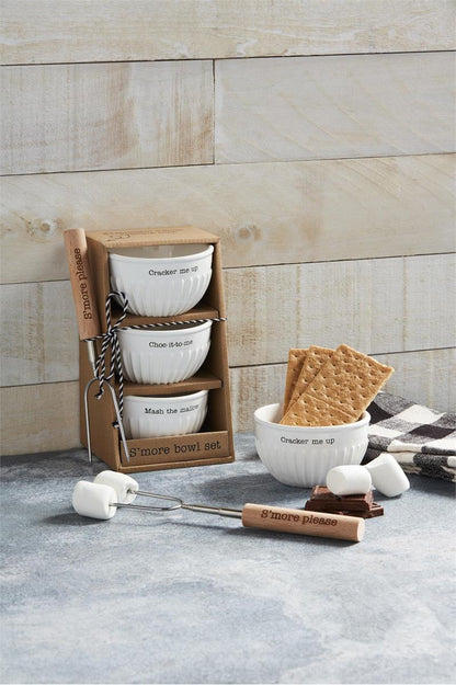 Mud Pie S'More Bowl Set