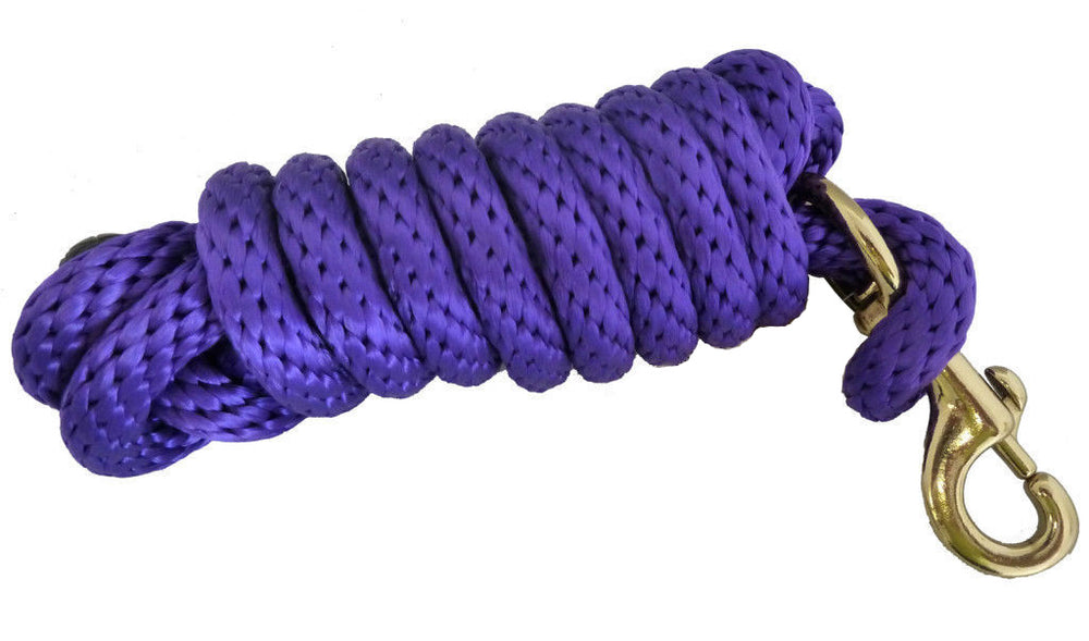 AJ Tack Purple 8 1/2 Foot Nylon Lead Rope