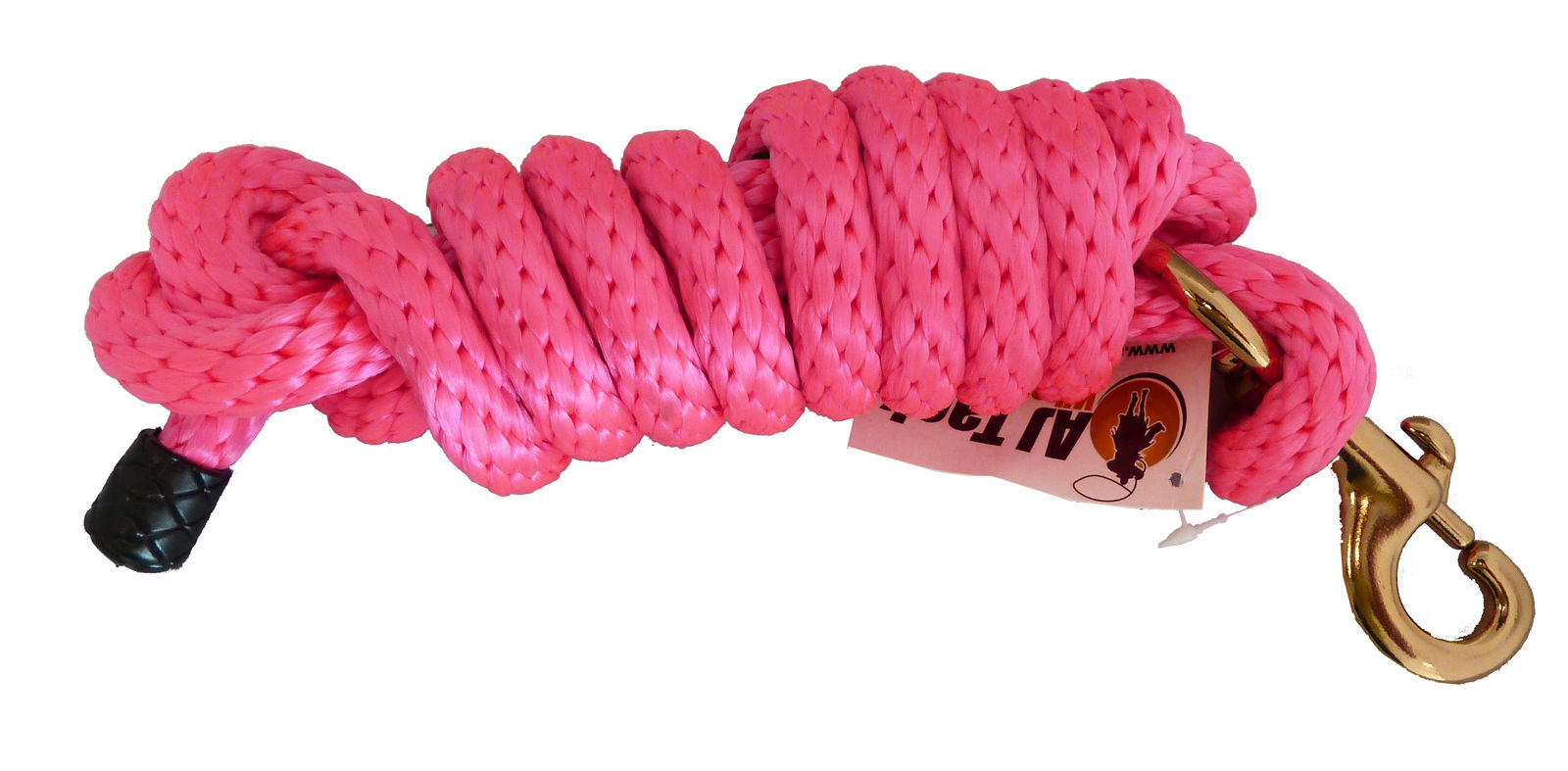 AJ Tack Pink 8 1/2 Foot Nylon Lead Rope