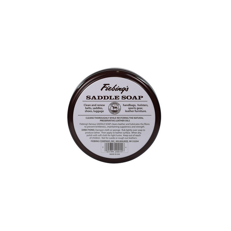 Back of Fiebing's Saddle Soap - 12oz can