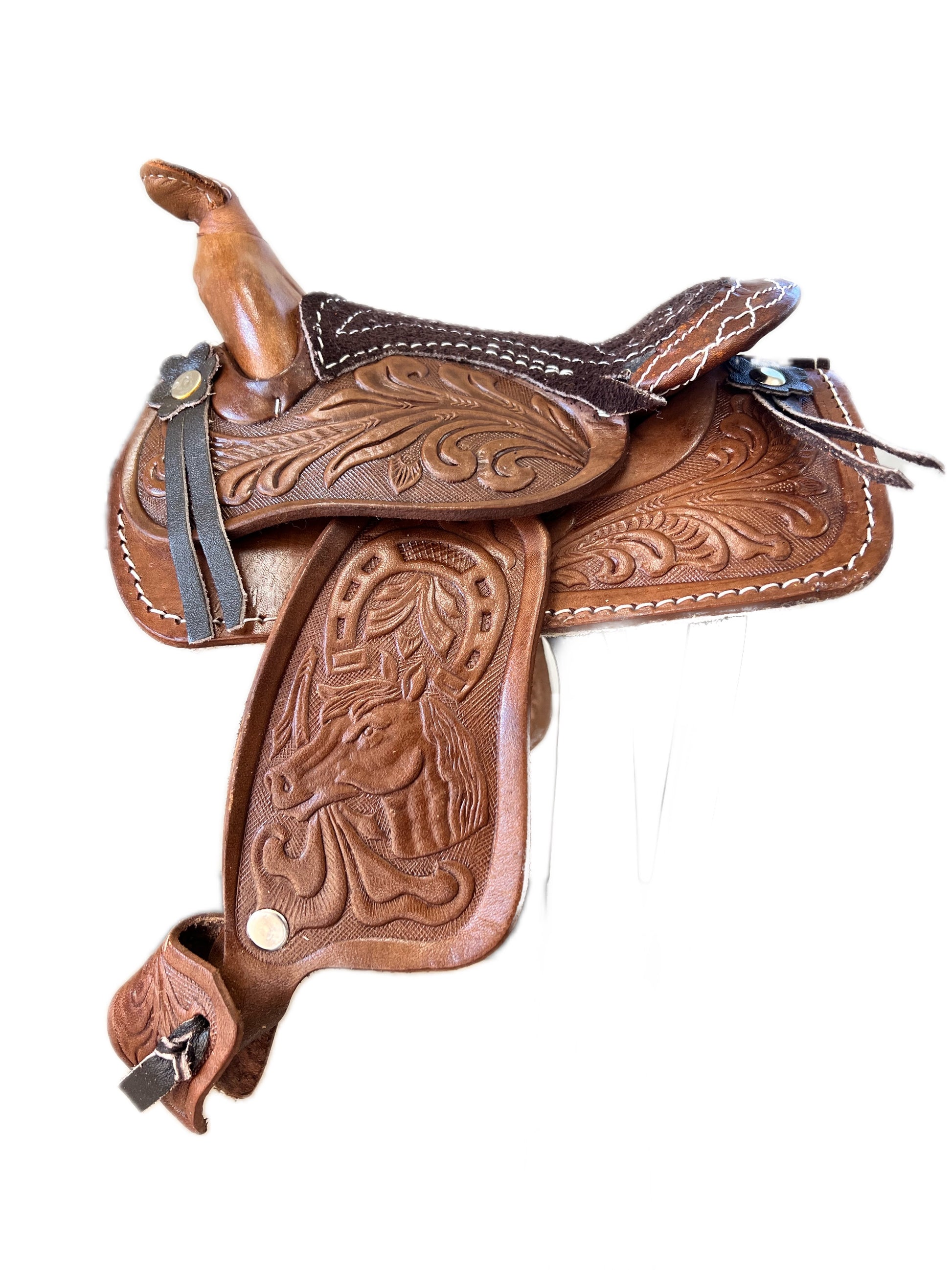 5" Dark Brown Western Saddle 