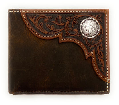 Ariat Mens Leather Wallet - Tan Bifold