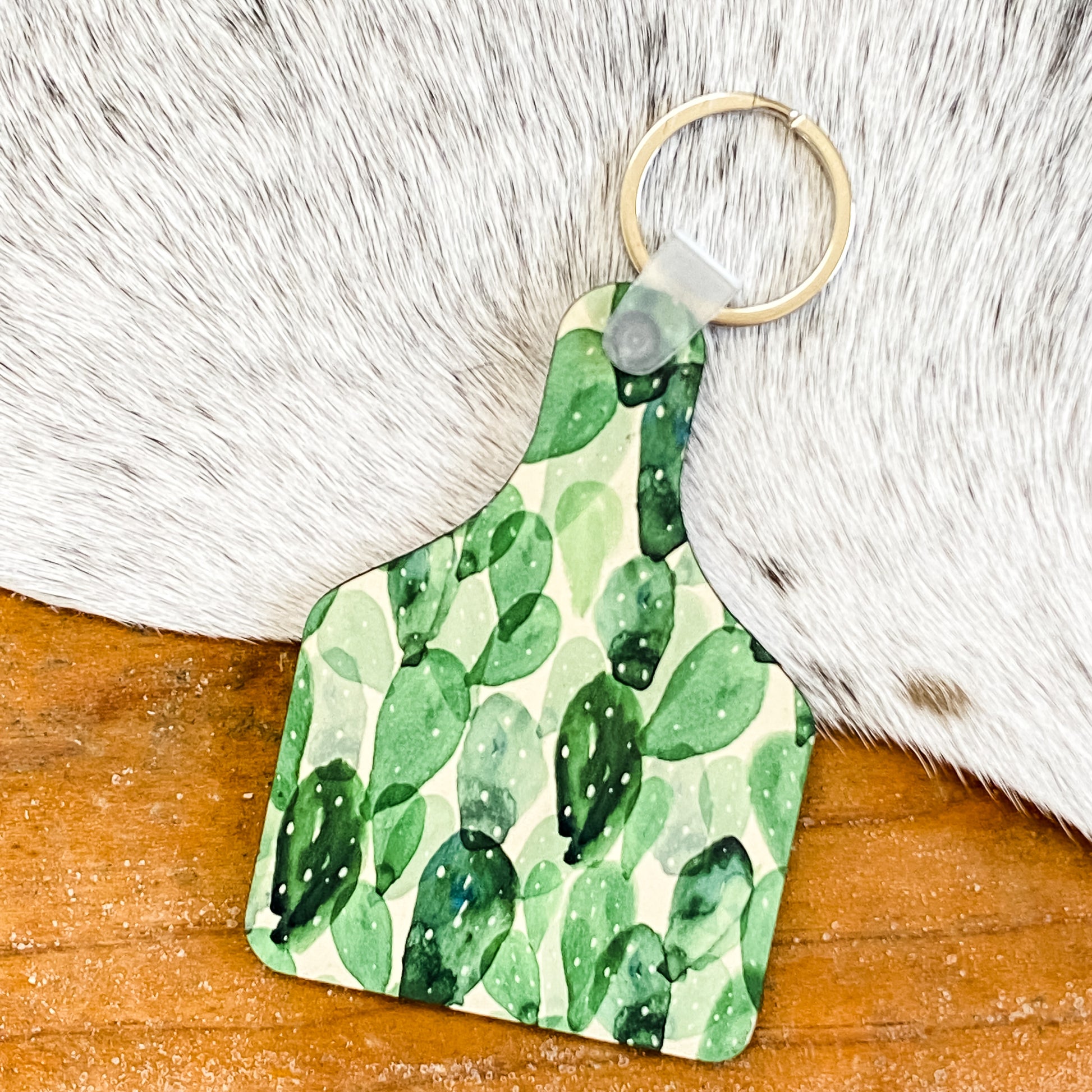 Cow Tag Keychain - Rambler Cactus